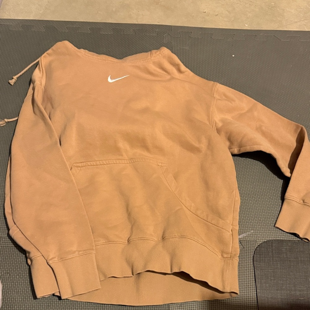 Nike Brown Hoodie with White Logo